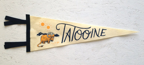 Frog & Toad Press – Großhandel Wandteppich/-tuch – Tatooine Wimpel4