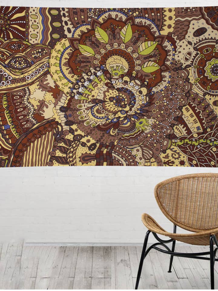 Plant Dream Tapestry Hippie Trippy Boho Tapestries Packaged for wholesale by Sunshine Joy