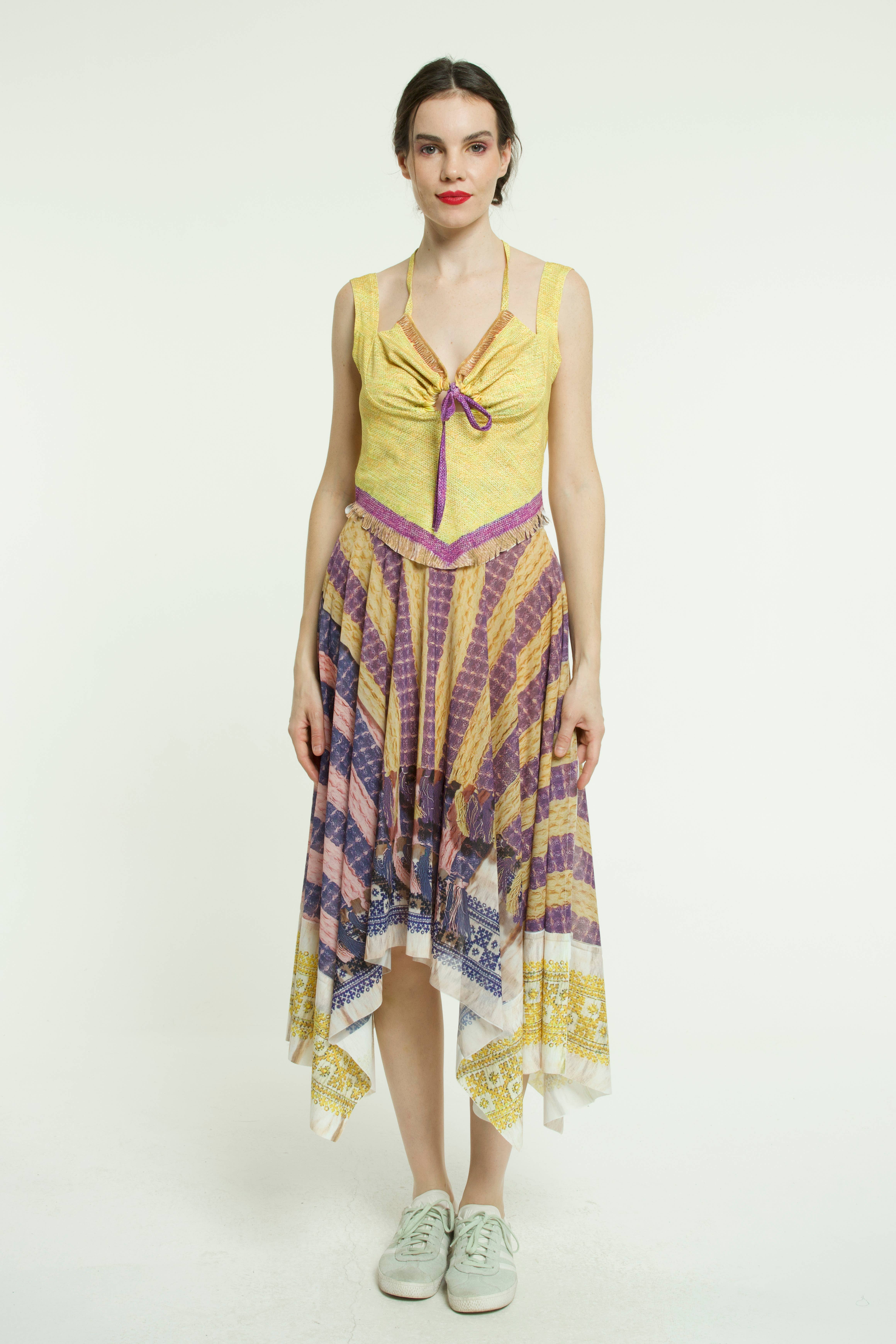 IPNG Design - Vendita all'ingrosso Camicetta - Donna - Blusa Tiki - Gialla - Estiva4