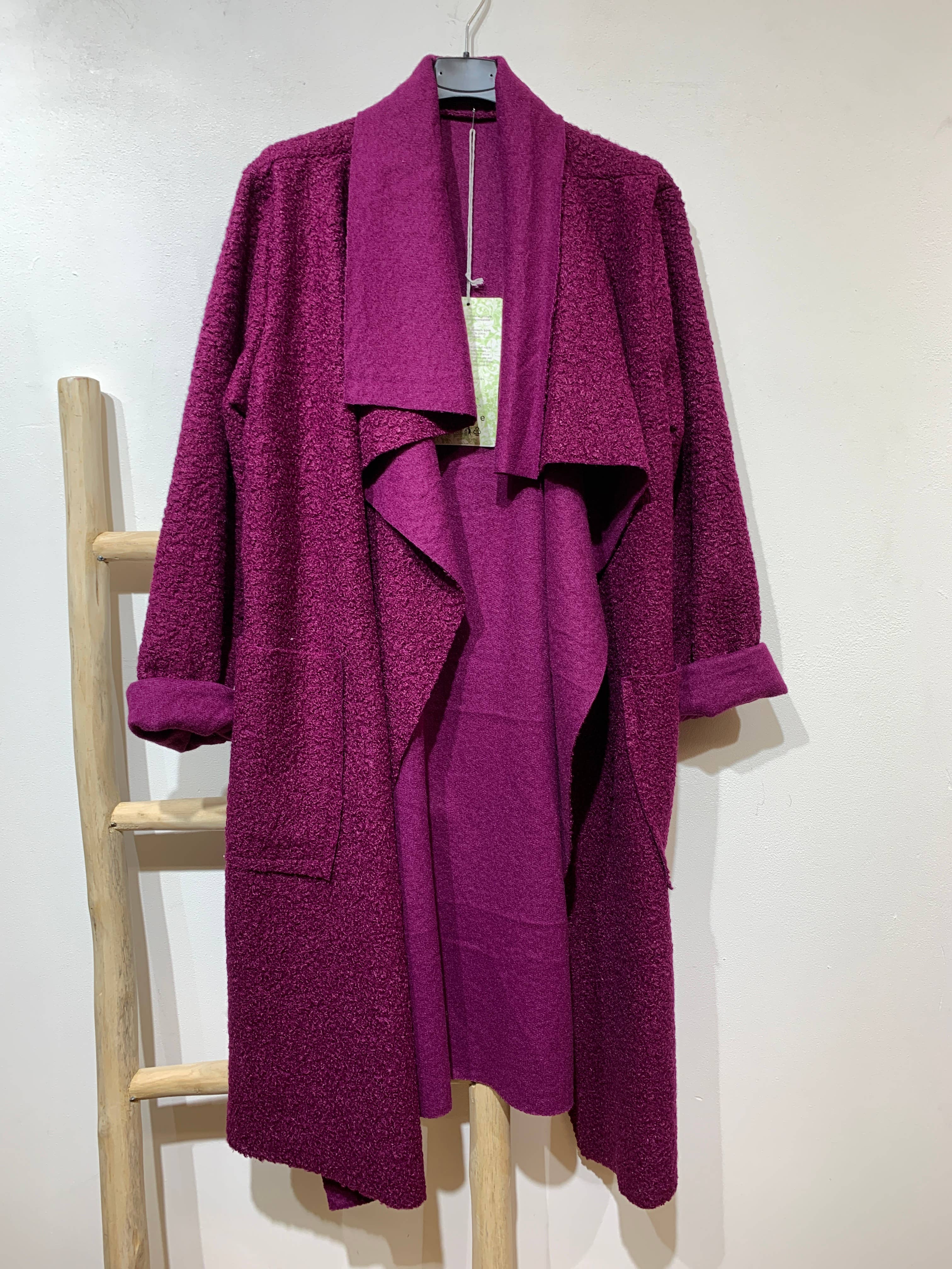 LINEN & COTTON HOUSE - Vente Manteau – femme - VESTE BOUCLETTE MATIERE RESPONSABLE + SIZE  35122 11