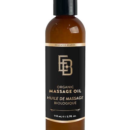 Olio da massaggio biologico EB 110ml/3.7fl.oz. per la vendita all'ingrosso da parte di Educated Beards
