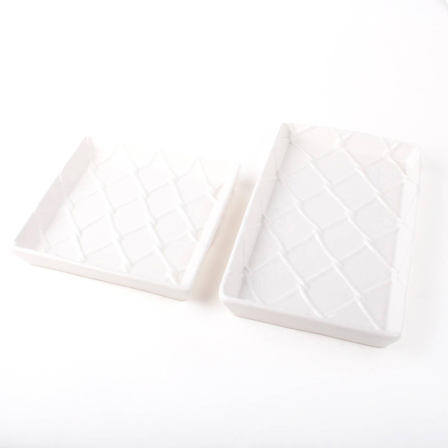 8 Oak Lane - Wholesale Napkin Holder - White Textured Beverage Napkin Tray3