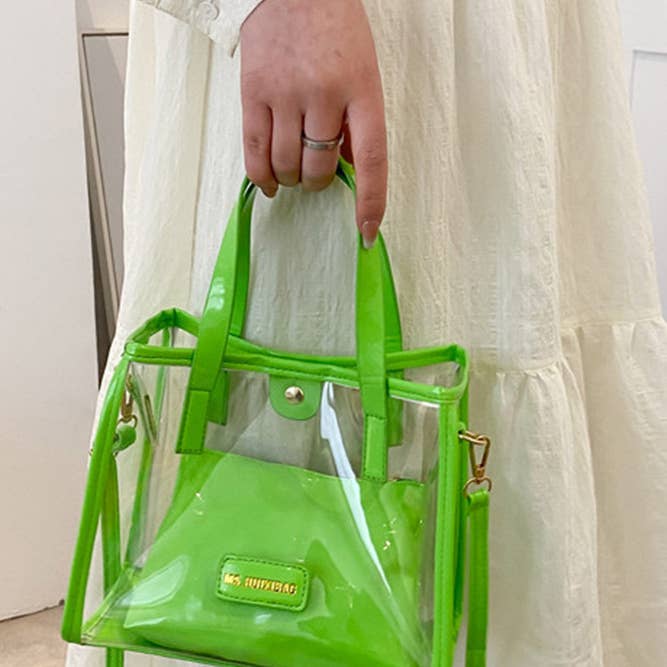 UNISHE - Wholesale Crossbody Bag - Women's - Clear PVC Crossbody Tote Bag MOQ 3pcs ZK17084