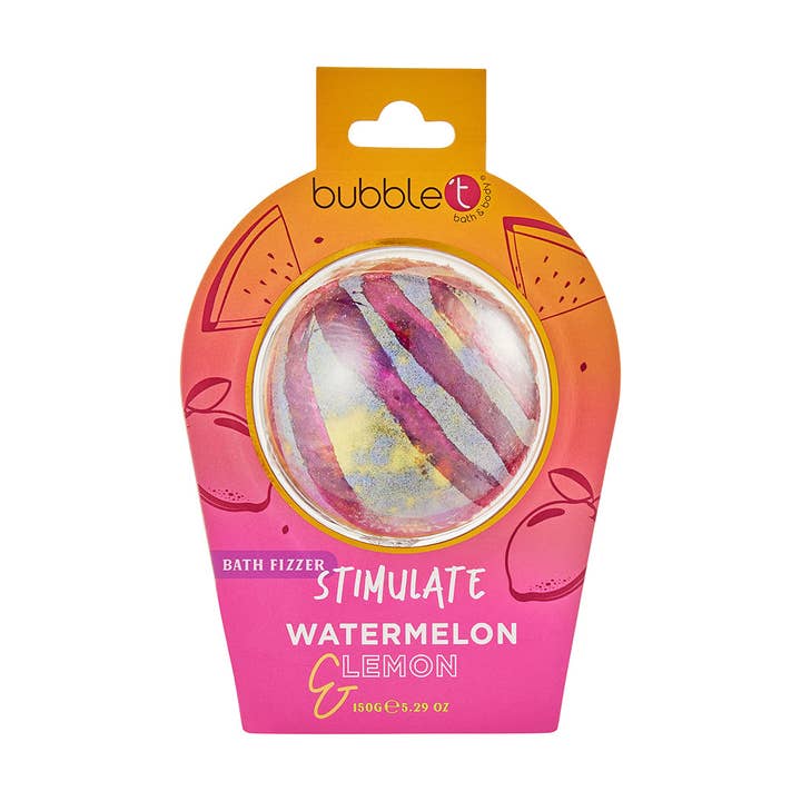 Bubble T Cosmetics - Wholesale Bath bomb/fizz - Watermelon & Lemon Stimulating Bath Fizzer - (150g)1