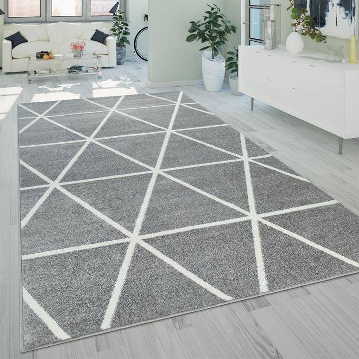 Modern Geometric Rug for Living-Room in Gray for wholesale by Paco Home