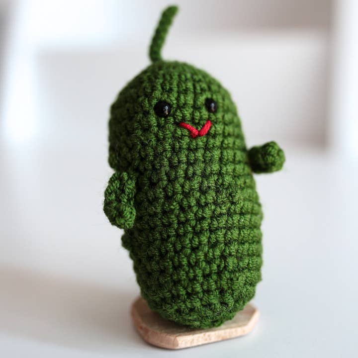TOMOPOD LLC - Wholesale Decorative Tabletop Object - Emotional Support Pickle Crochet, Housewarming Gift2