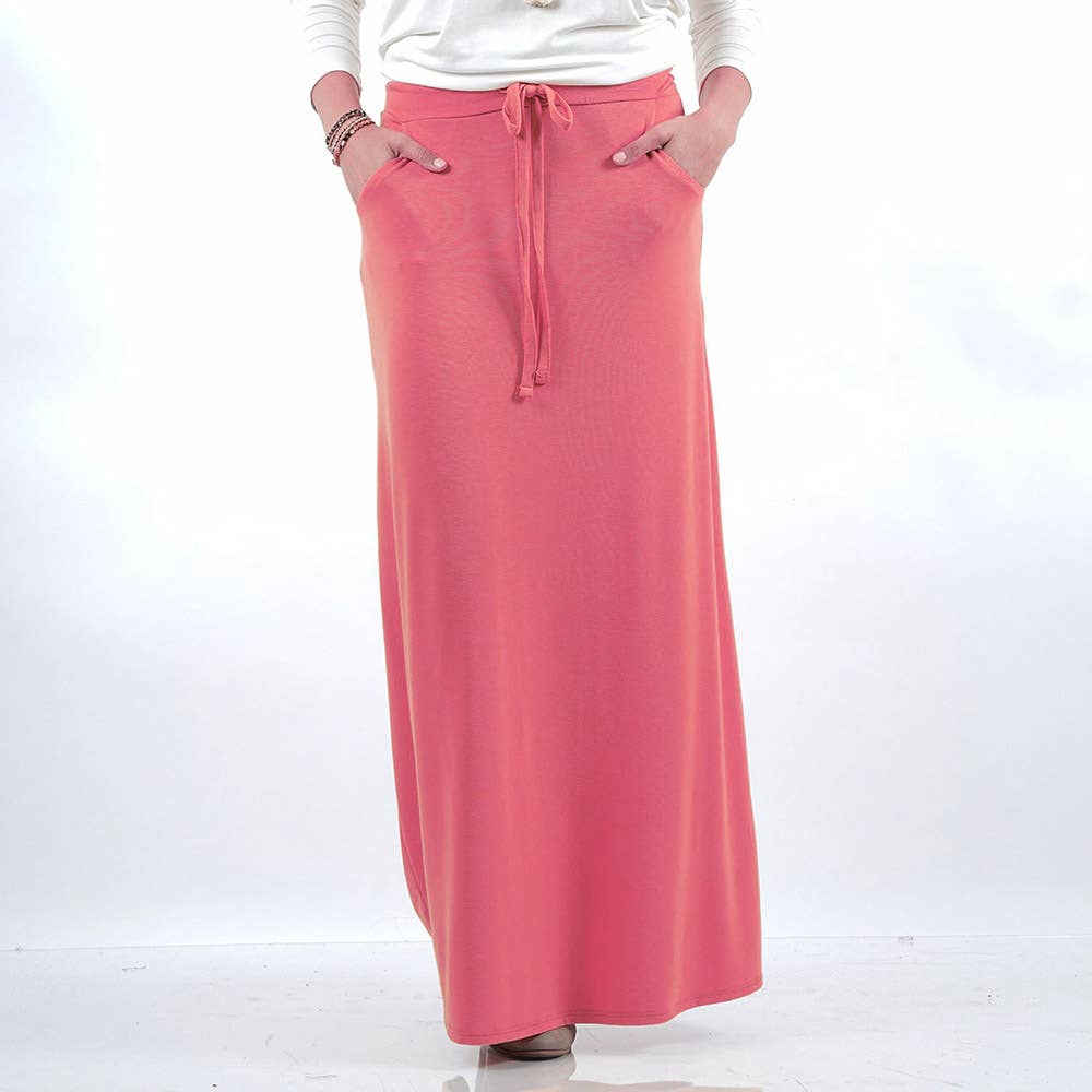 42POPS - Venta al por mayor Falda - Mujer - Falda maxi de talla grande con bolsillos5
