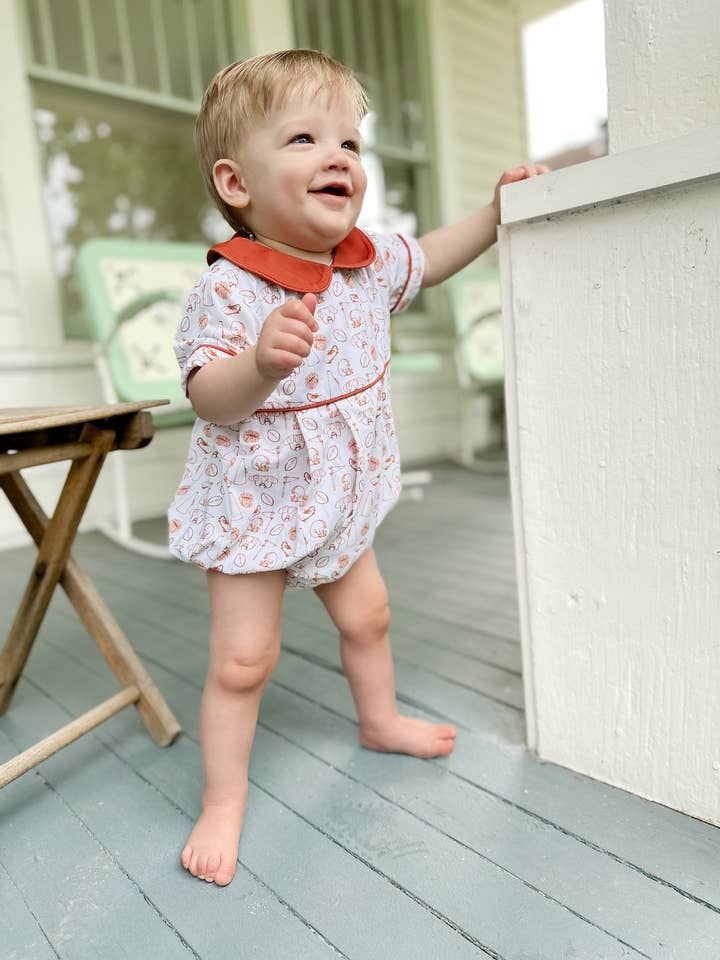 Tiny Tailgaters - Burnt Orange Edition - Boys Bubble for wholesale by Ann Reeves Kids