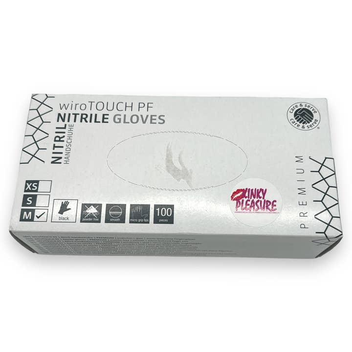 Kinky Pleasure - Wholesale Sex Toy - Kinky Pleasure - PK001 - Nitrile Handgloves Box - Black - 3 Sizes - 100 Pieces4