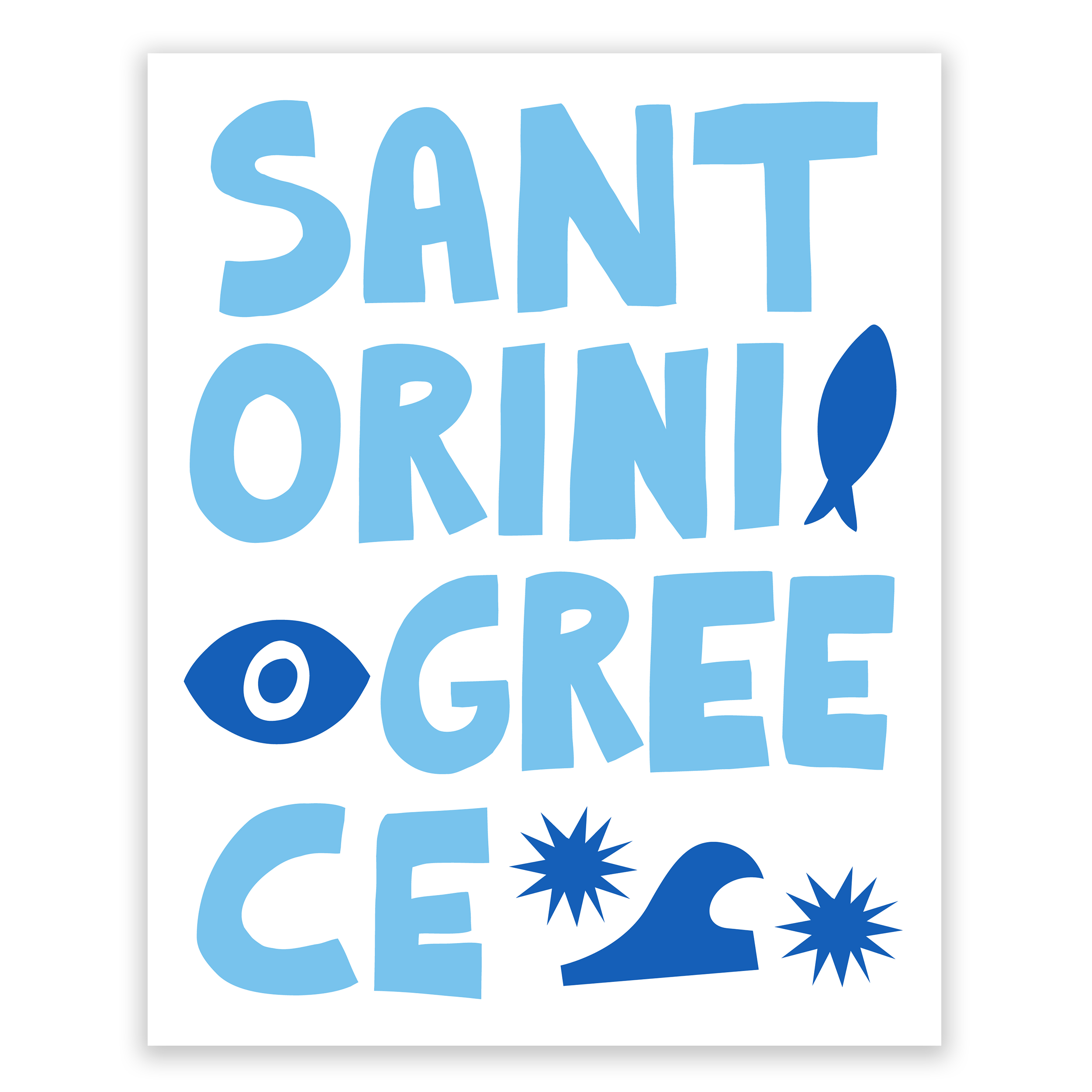 Nixie - Wholesale Art Print - Santorini Greece Going Places Art Print4