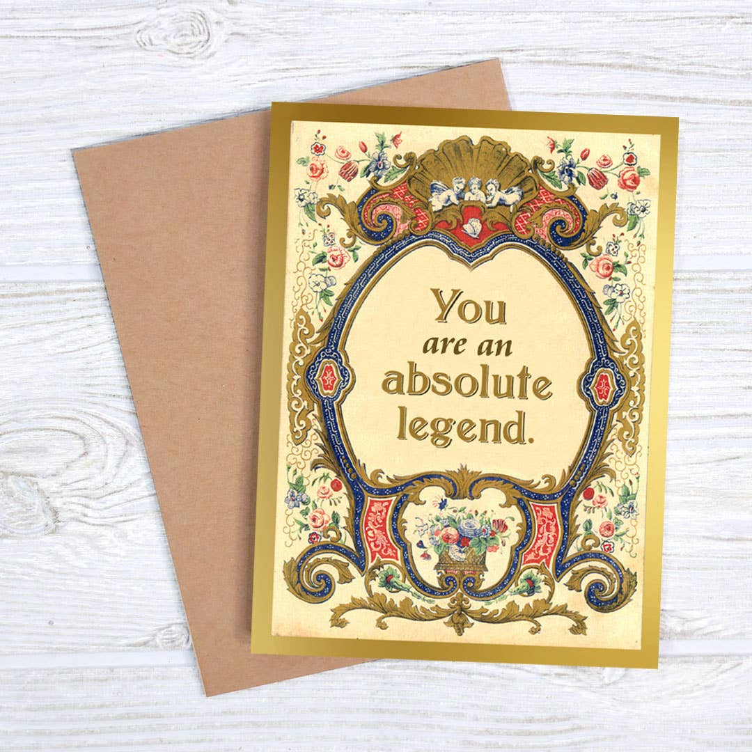 Bad Betty Greeting Co. - Wholesale Everyday Greeting Card - You Are an Absolute Legend - Vintage Style Greeting Card1