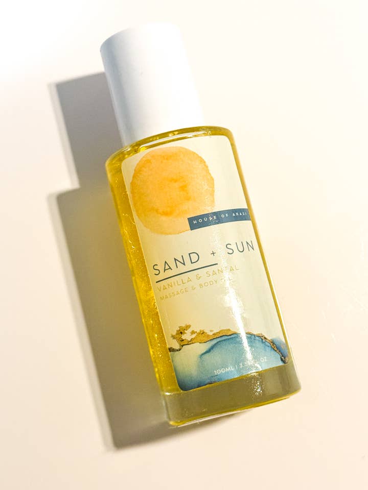 Sand + Sun Santal Vanilla Body Oil (3.38 ounce) for wholesale by House Of Akasi