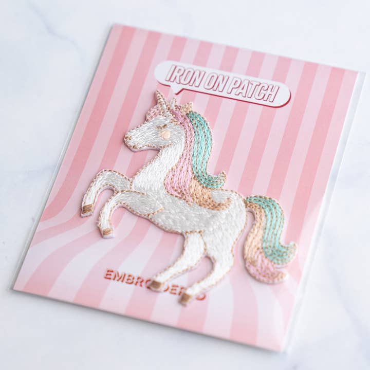 U PLUS INC - Venta al por mayor Parches - Parche con forma de unicornio, termoadhesivo