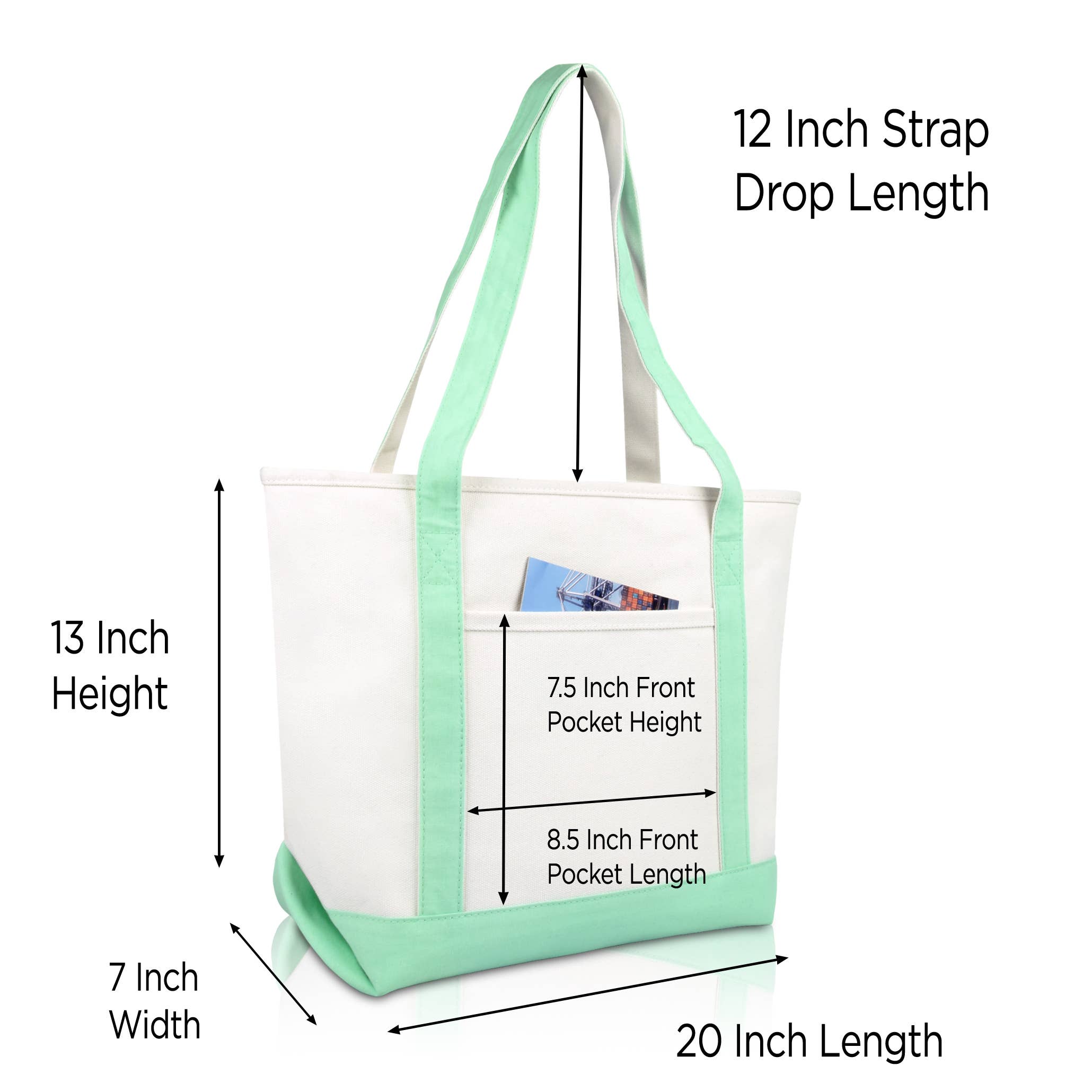 Dalix - Wholesale Tote Bag - Women's - DALIX Medium Personalized Tote Bag Monogram Letter J29