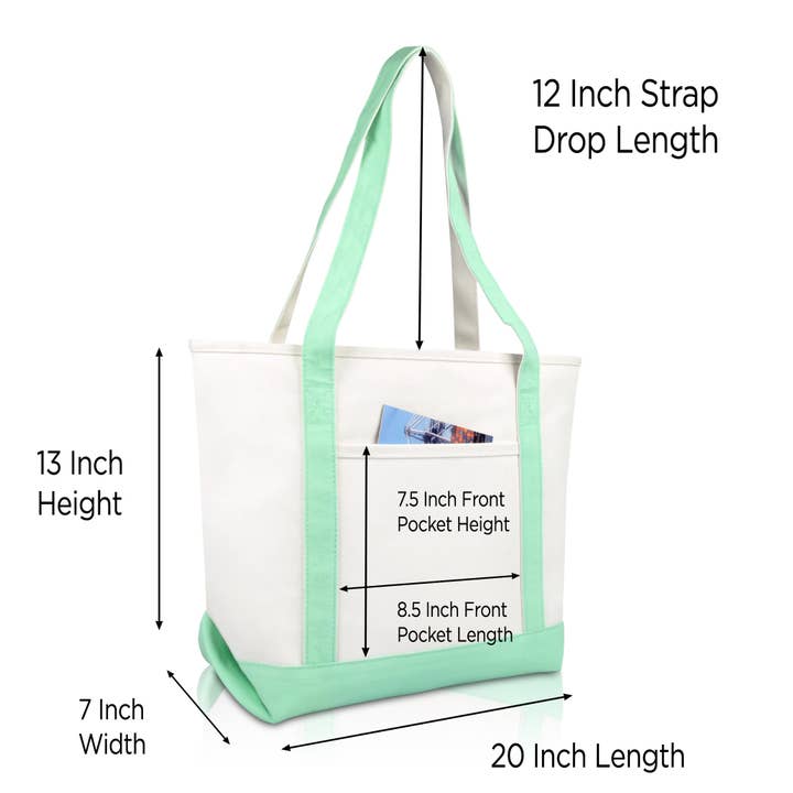 Dalix - Wholesale Tote bag – Women's - DALIX Medium Personalized Tote Bag Monogram Letter A29