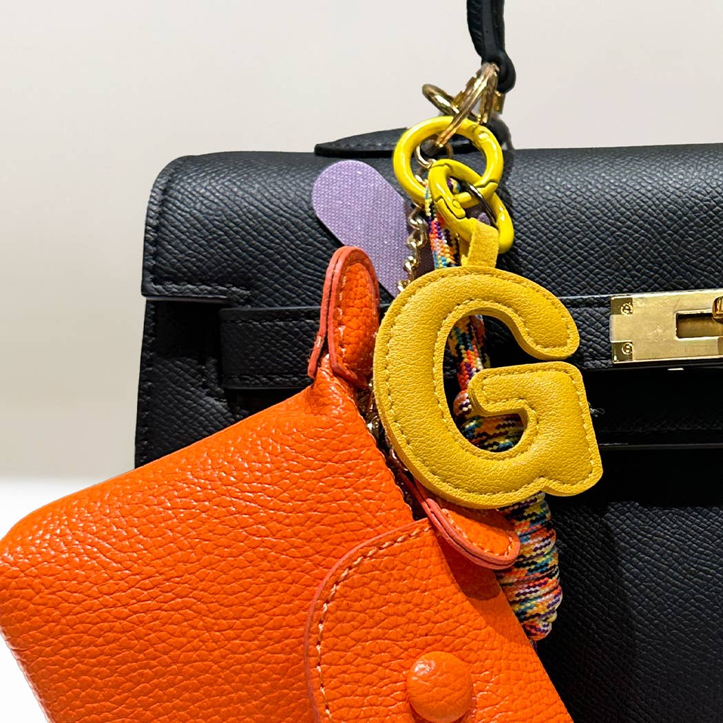 Fashion City – wholesale Keychain – Women's – Alphabet Faux Leather Key Chain Bag Charm17