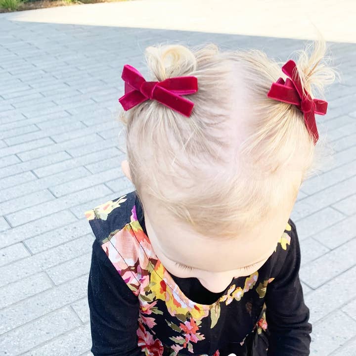 Baby Wisp - Wholesale Hair Clip - Kids - Velvet Pigtail Pinch Alligator Hair Clips