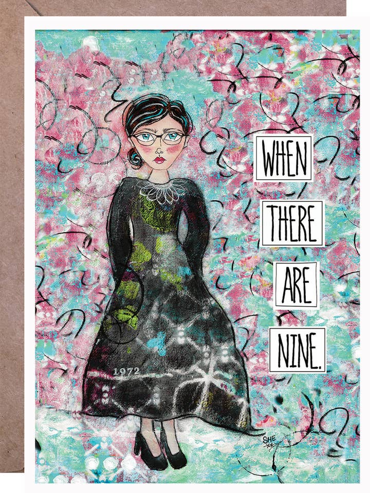 Wenn es neun gibt - Grußkarte für den Großhandel von Redefining She