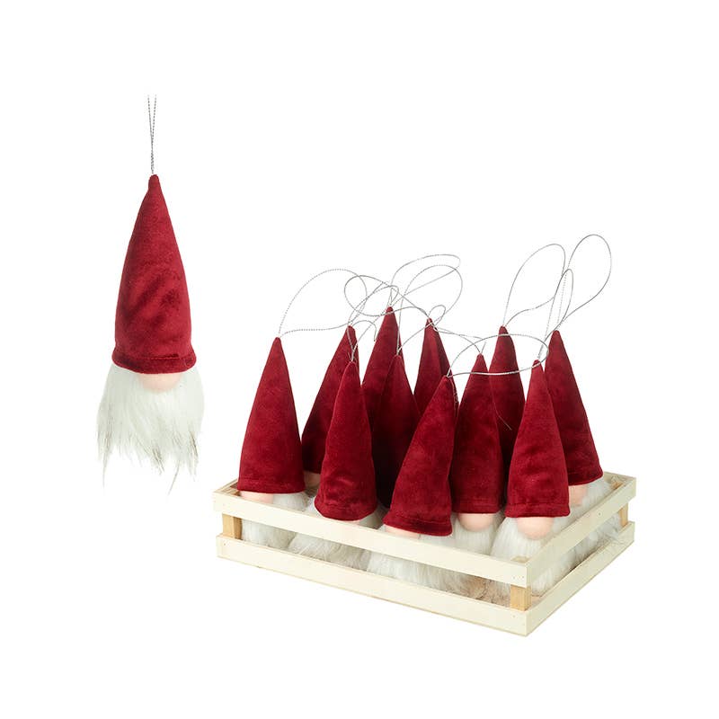 Heaven Sends – wholesale Christmas decoration – FABRIC HANGING GNOME SET0