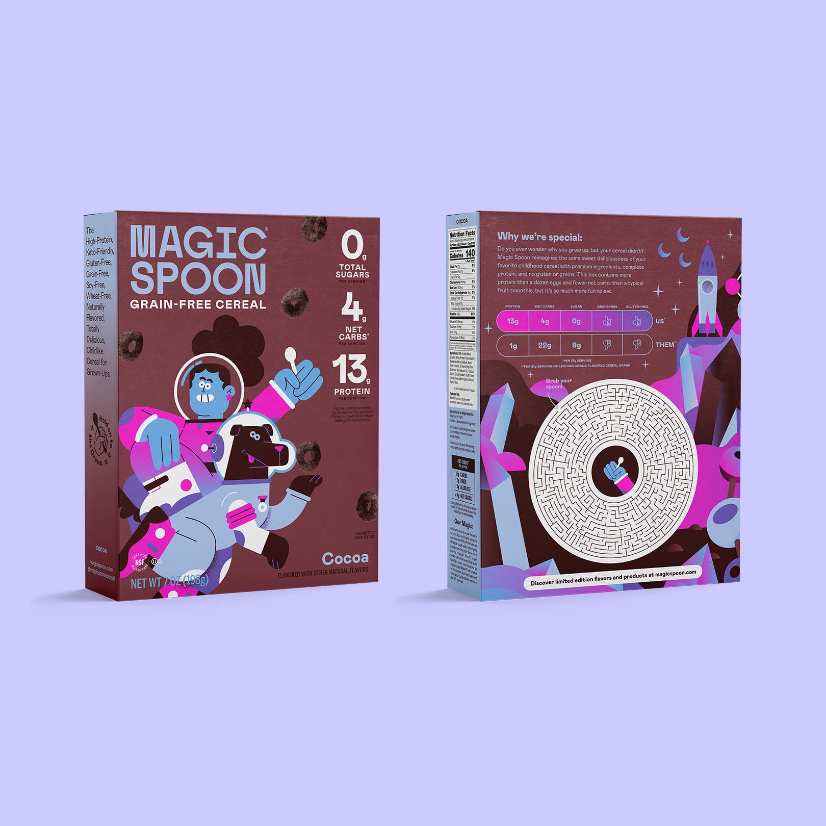 Magic Spoon - Wholesale Breakfast Cereal - Fruity, Cocoa, & Peanut Butter Cereal (24 boxes total)2