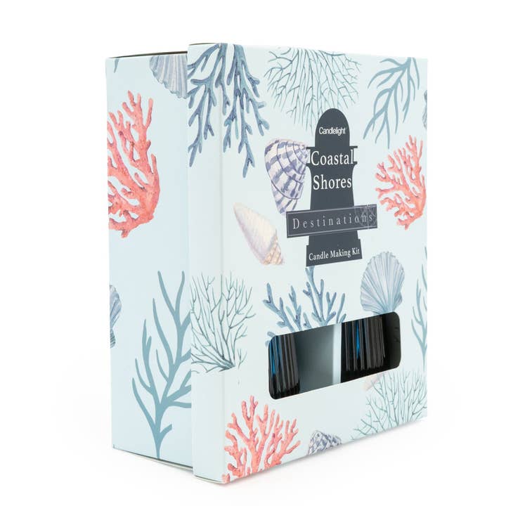 Candlelight Products Ltd – wholesale DIY craft kit – Coastal Shores Candle Making Kit with Seasalt Scent 6PK2