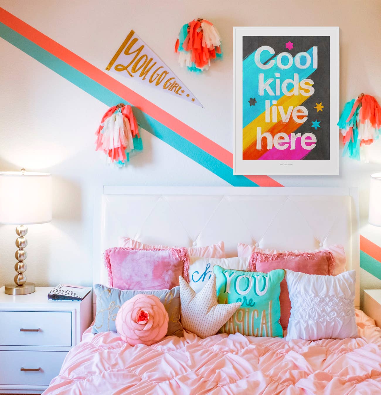 Just Cool Design - Wholesale Art Print - Kids & Baby - Cool Kids Live Here | A5 Bold Typographic Print1