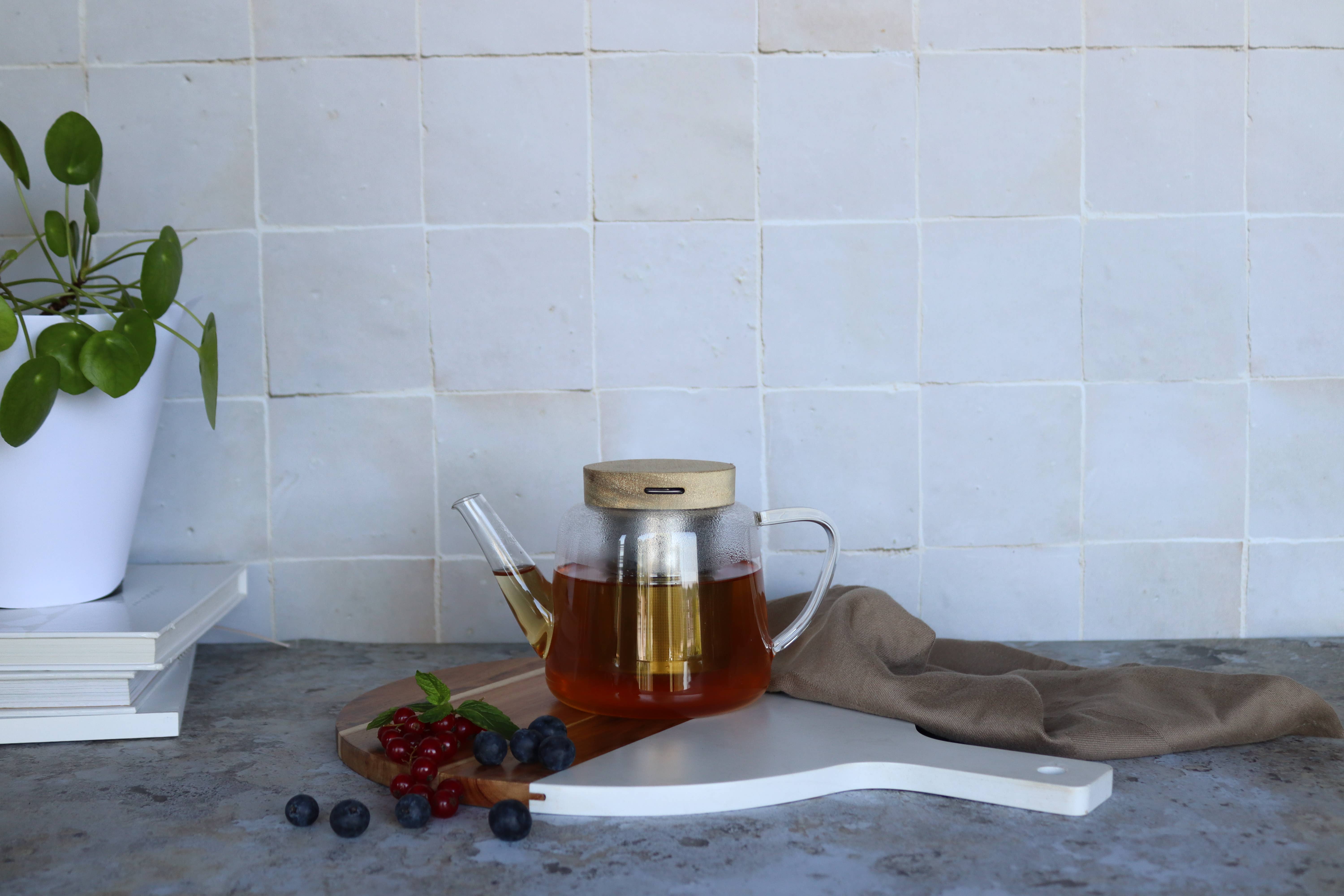 Ogo living - Wholesale Tea Pot - Gustave borosilicate glass teapot and lid 680ml3