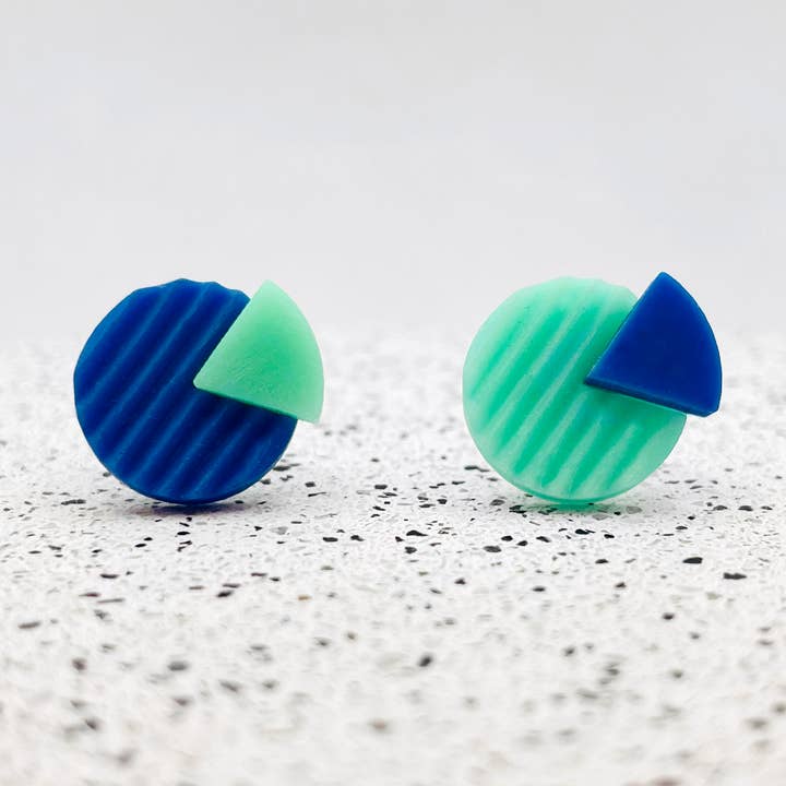 Mismatched Circle Studs for wholesale by Sarah Joy Jewellery