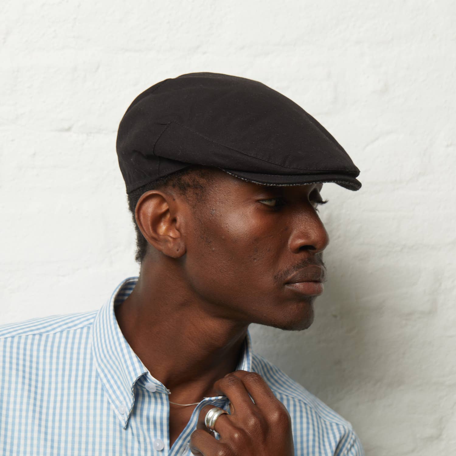 Dasmarca Hats - Wholesale Newsboy/Schoolboy Hat - Men's - Finley - Carbon (Italian Waterproof Flat Cap)6