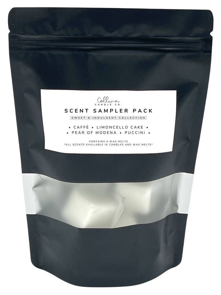 Sweet & Indulgent Wax Melt Sampler Pack for wholesale by Collina Candle Co., LLC
