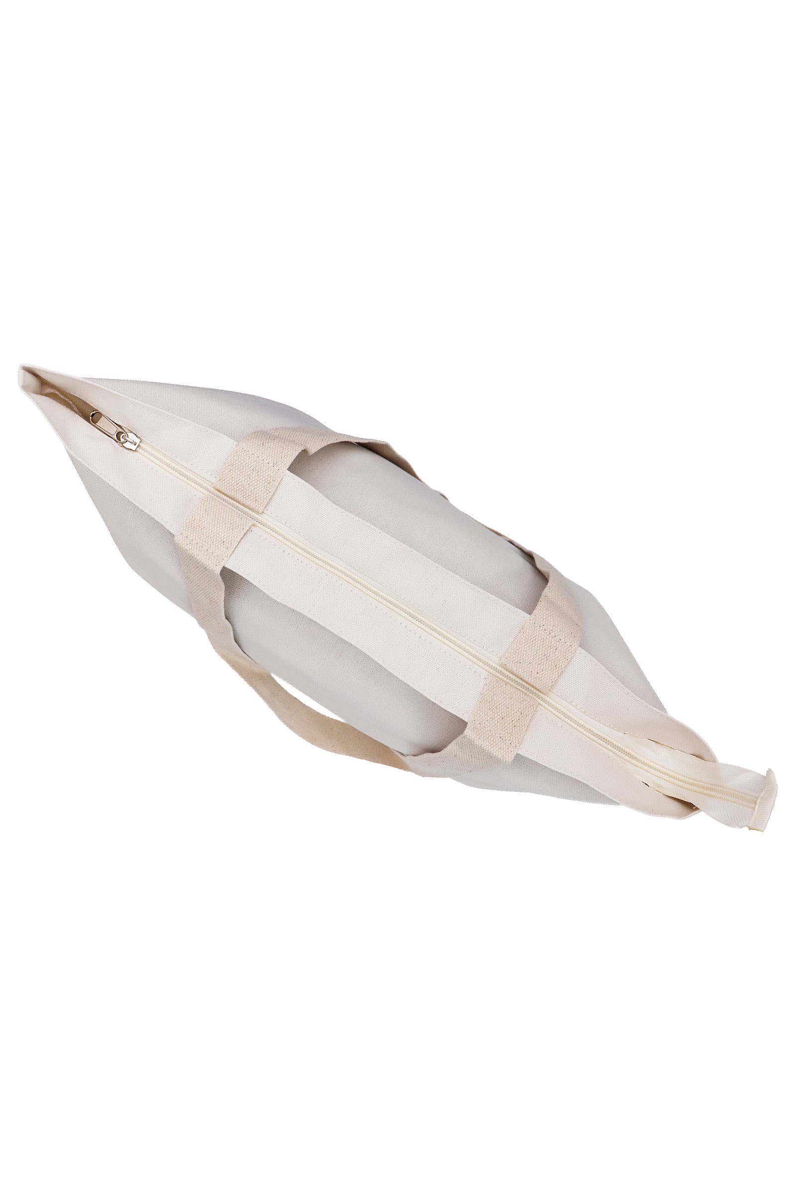 AS SHOWN Plain Versatile Zippered Wide Canvas Tote Bag for wholesale on Faire4