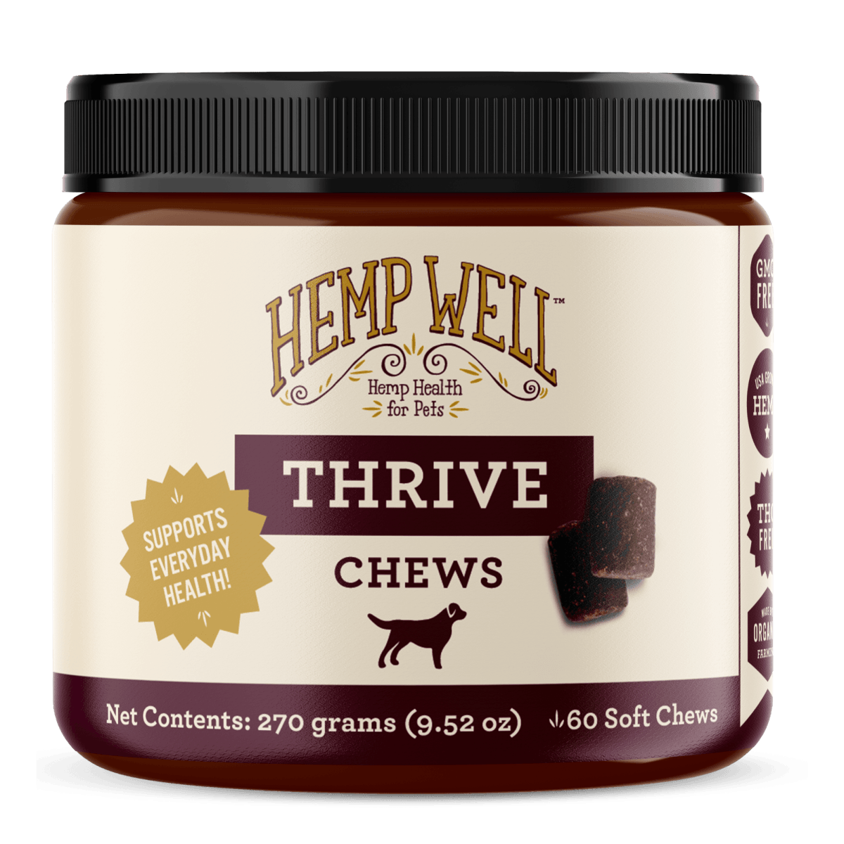 Hemp Well - Wholesale Pet Supplement - Dog - Hemp Well Thrive Dog Soft Chews0