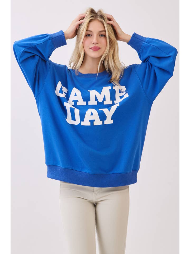 Sewn and Seen - Wholesale Graphic Sweatshirt - Women's - Bold Varsity Game Day Sweatshirt34