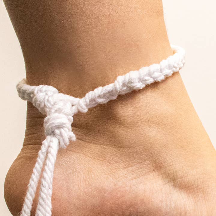 Natalia - Wholesale Anklet - Braided Anklet - Adjustable Cotton Beach Anklets - Unisex