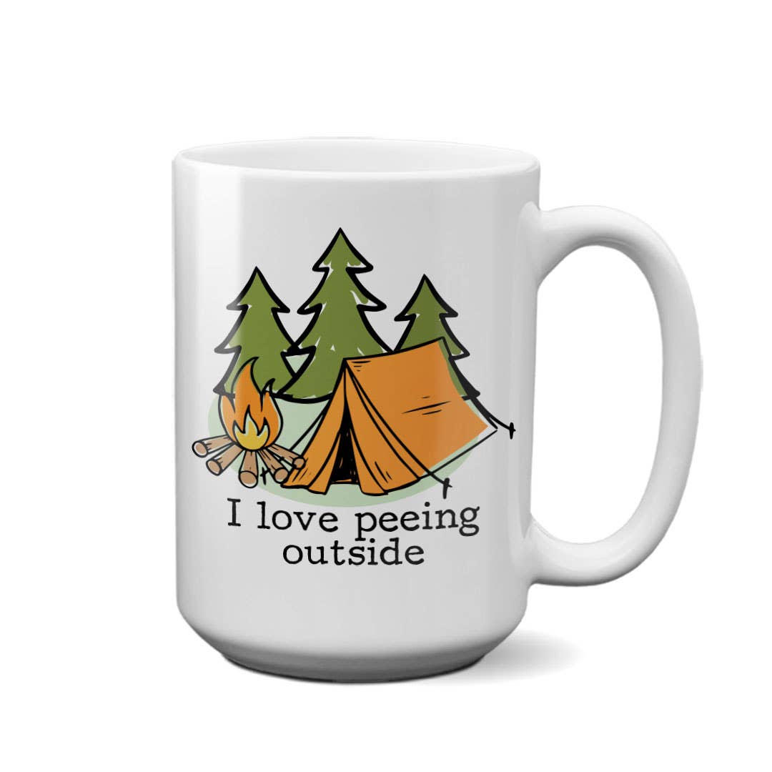 Pinetree Innovations - Wholesale Coffee Mug - I Love Peeing Outside | 15oz Mug
