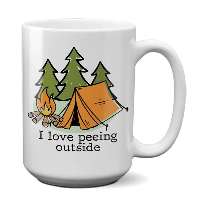 Pinetree Innovations - Wholesale Coffee Mug - I Love Peeing Outside | 15oz Mug0