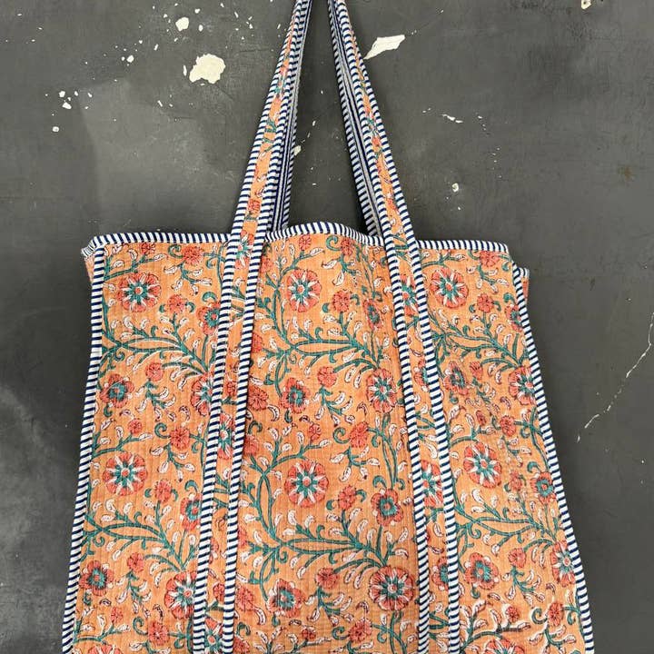 GYPSY STUDIO - Wholesale Shoulder Bag - Women's - Shoulder Bag Block Print Large Market Bag Quilted Cotton Bag3