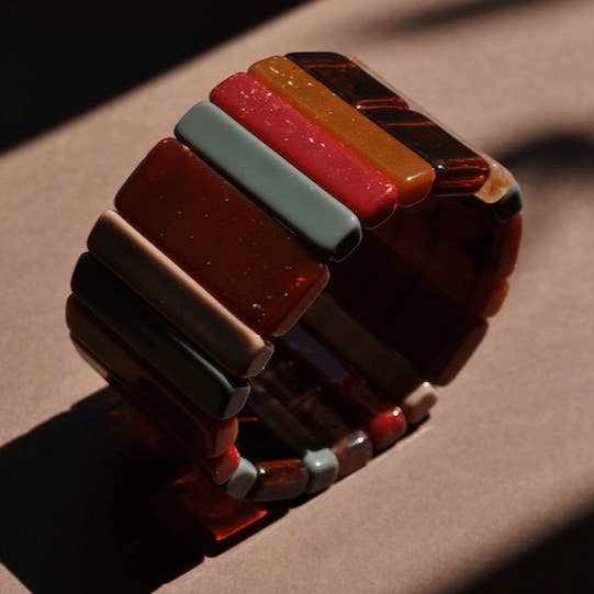 ACRYL BRACELET - Sticks burgundy for wholesale by TIEFENBACHER LEHMANN