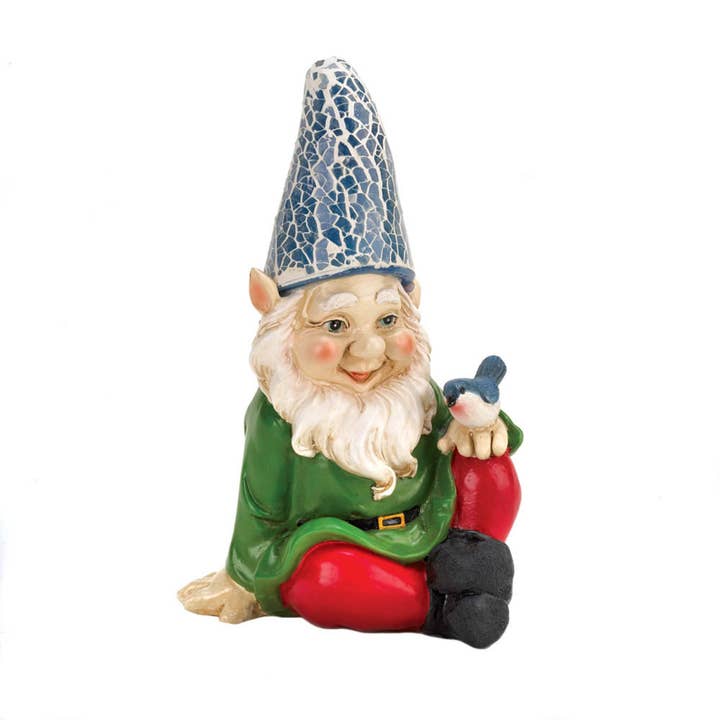 Cheery Gnome Solar Statue for wholesale by Zingz Home