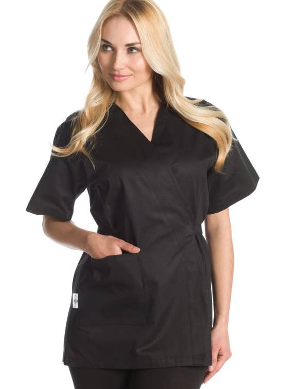 AIKO BLACK WORK KIMONO for wholesale by West Rose abbigliamento professionale