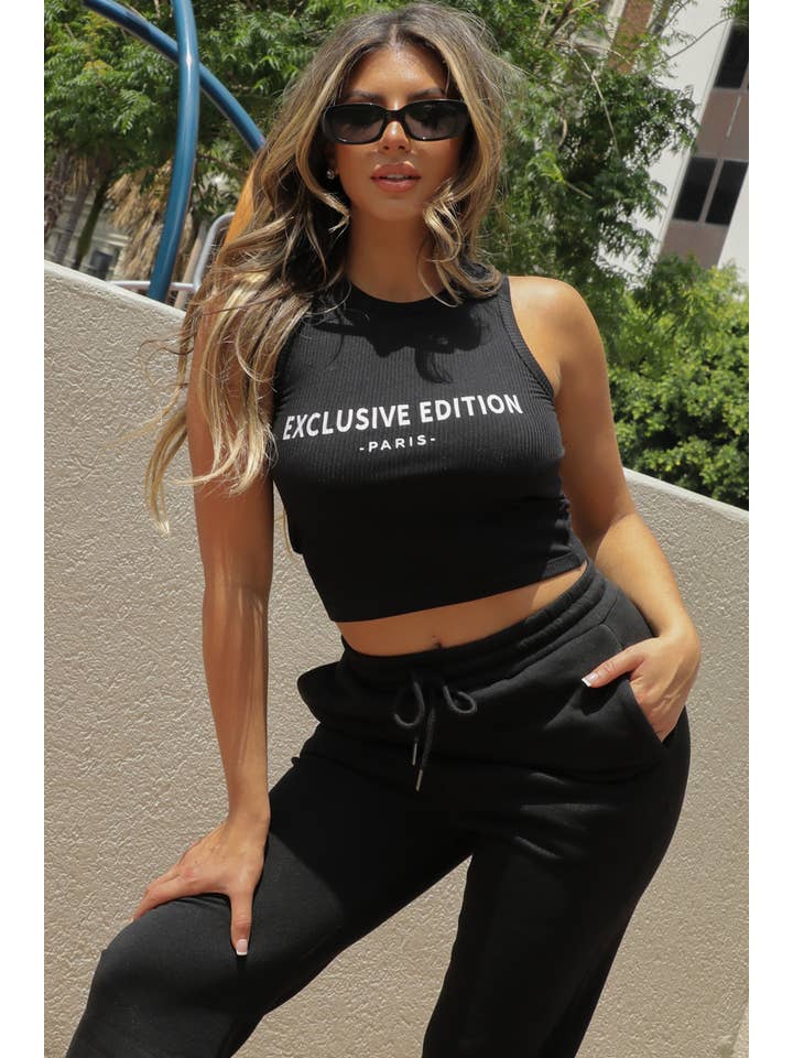 CAPELLA APPAREL - Wholesale Tank Top - Women's - Exclusive Edition Rib Tank Graphic Top4