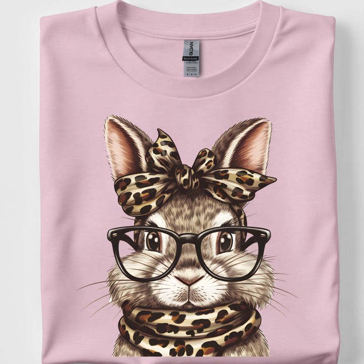 Easter cheetah rabbit t-shirt for wholesale by StricklandDesignCo
