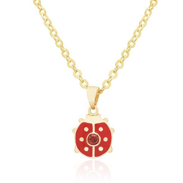 Ladybug With Crystal Necklace for wholesale by Lily Nily