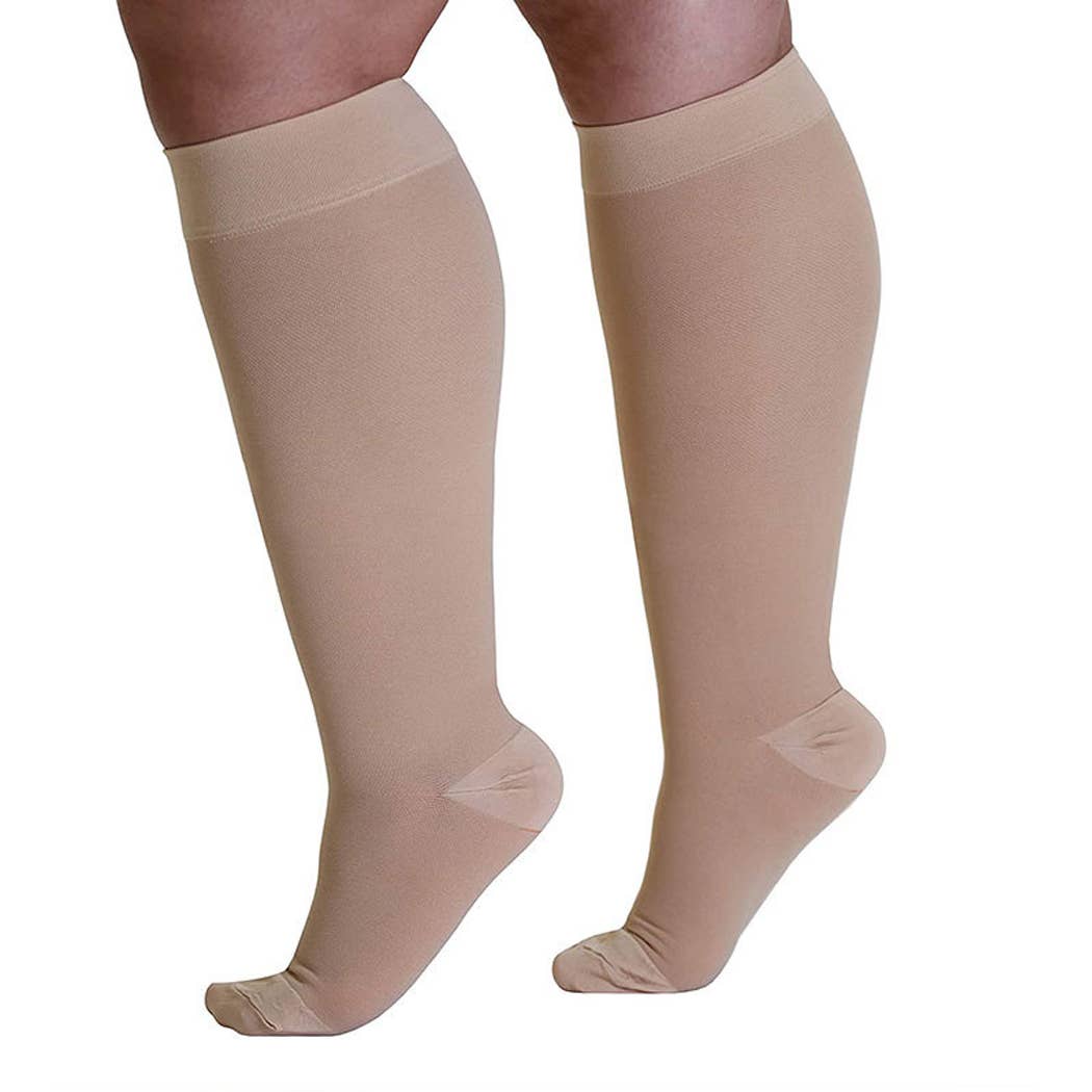 Curvy Fix - Wholesale Socks - Women's - Mid Calf Plus Size Compression Socks - 20-30 mmHg6