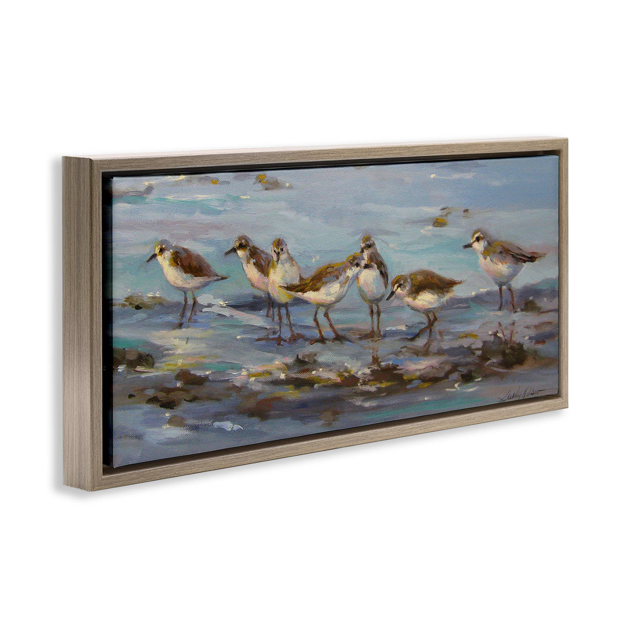 Stupell Industries - Wholesale Wall Sign - Sandpiper Flock on Shore - Framed Wall Art25