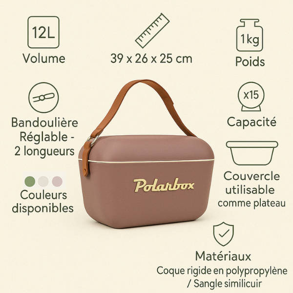 BADAWIN - Vendita all'ingrosso Borsa termica/frigo - Polarbox Mauve Cooler 12L - Gold12