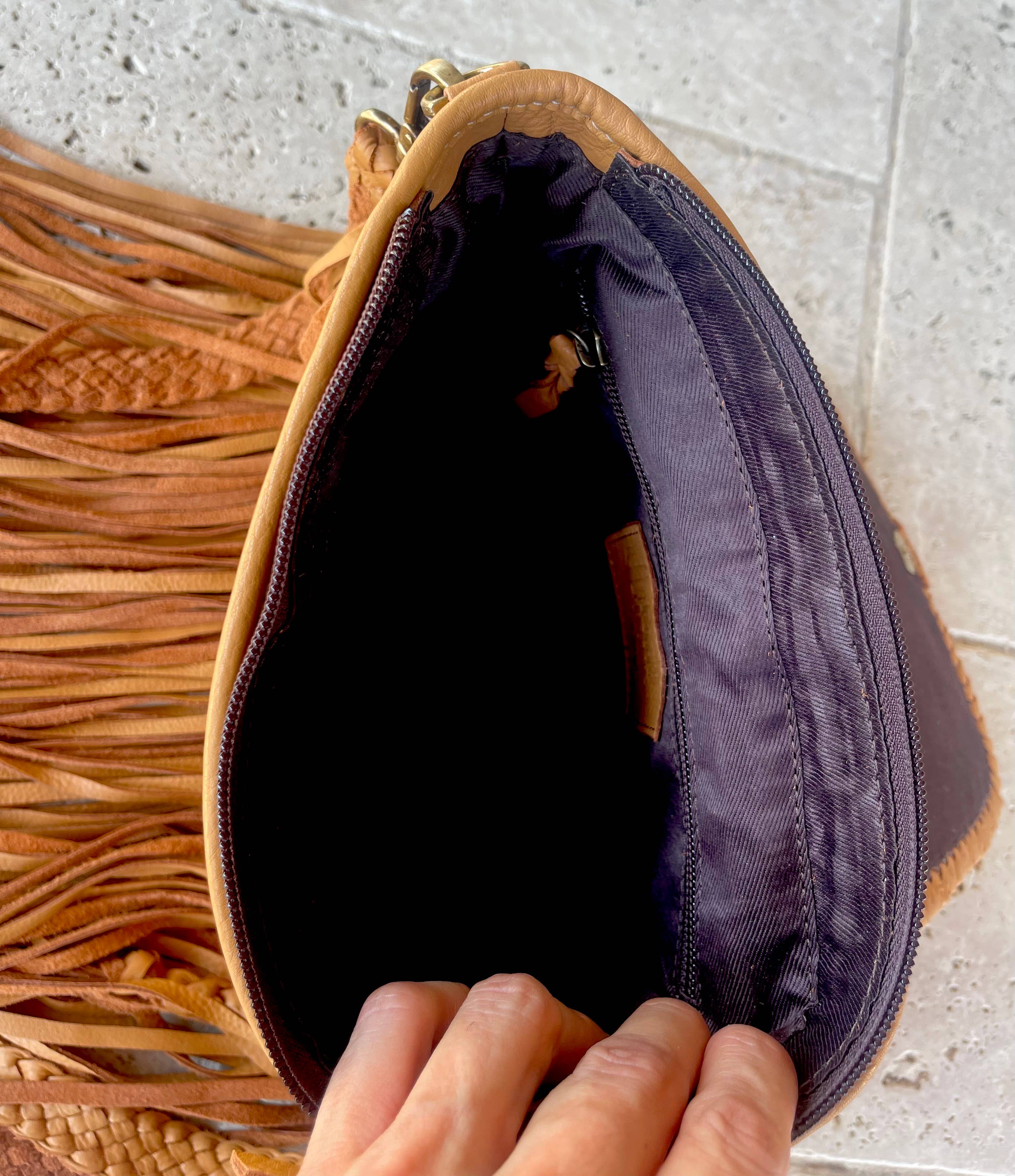 Boho Ranch Shop - Wholesale Crossbody Bag - Women's - THE NANCY CROSSBODY Genuine Hairon Cowhide Leather Tassel4