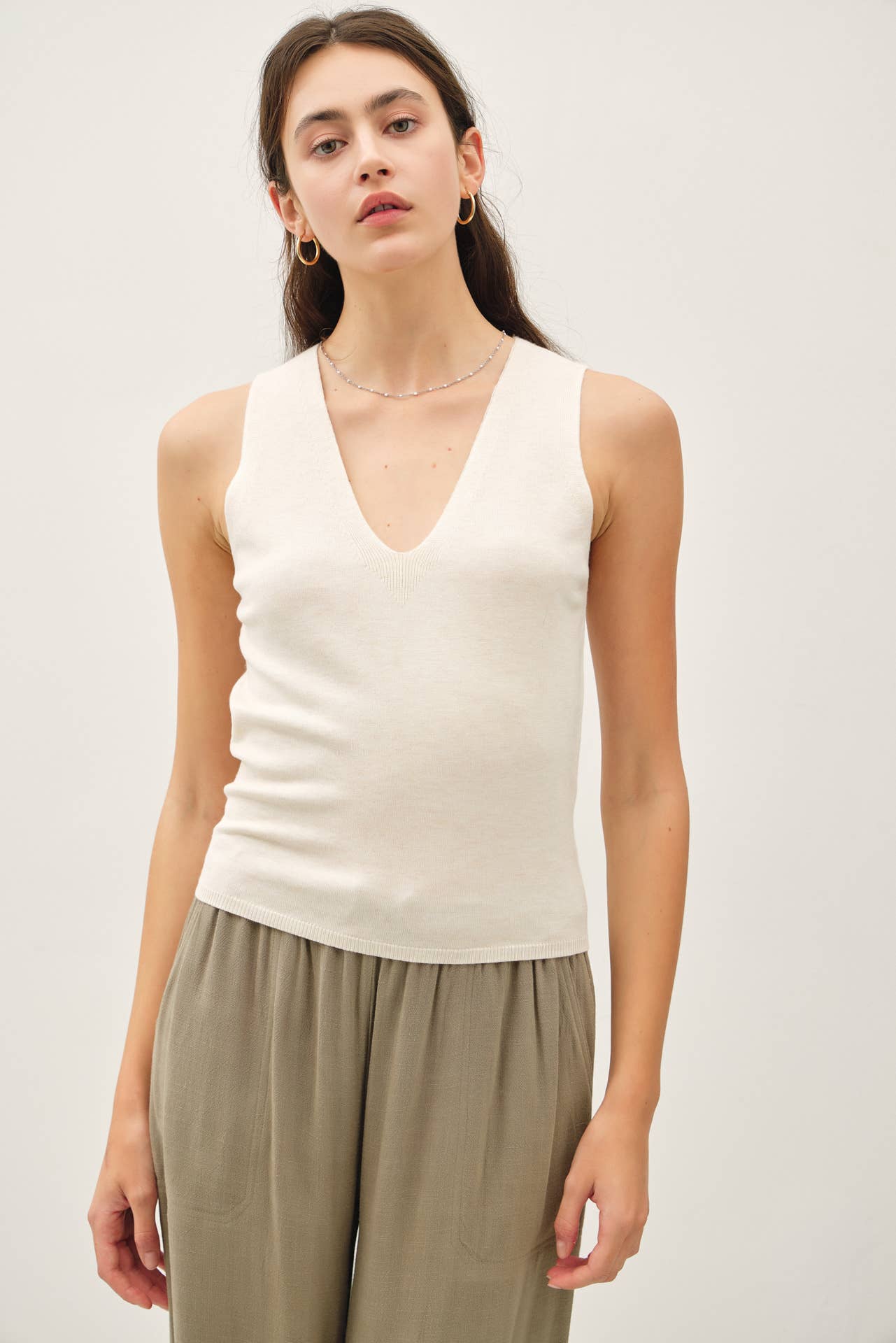 Be Cool - Wholesale Tank Top - Women's - MINIMAL V-NECK SWEATER TANK  9