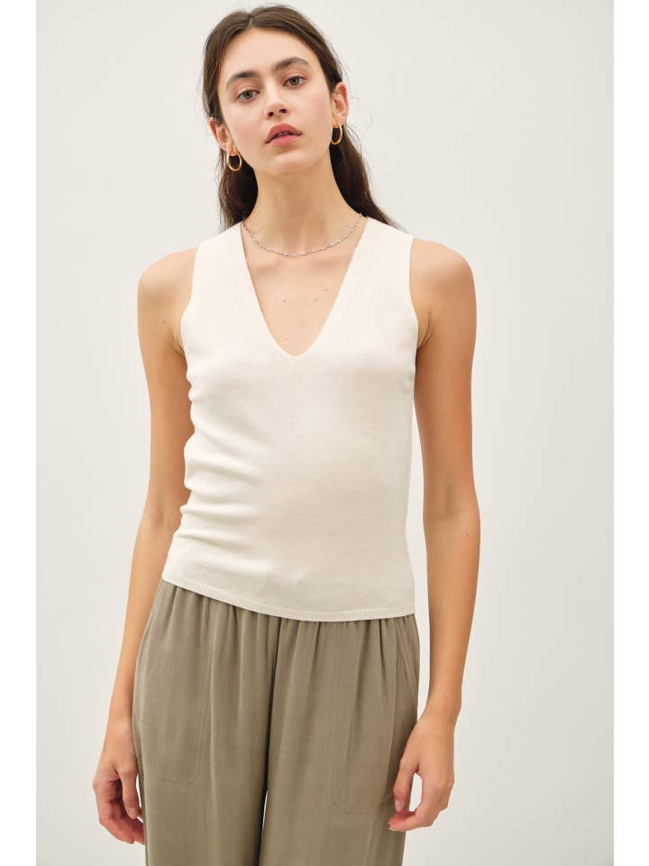 Be Cool - Wholesale Tank Top - Women's - MINIMAL V-NECK SWEATER TANK 9