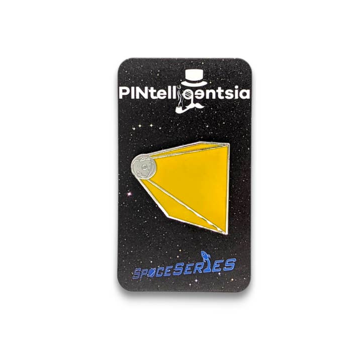 PINtelligentsia - Wholesale Lapel Pin/Button - Sputnik Enamel Pin - Soviet Retro Space Robot Lapel Pin!